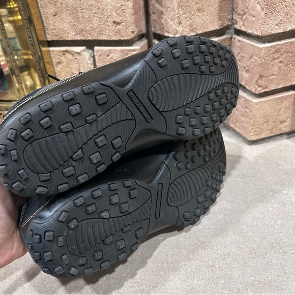 Skechers memory foam Black leather lace up men’s size 11 - Picture 6 of 6